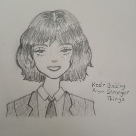 Robin Buckley Drawing, Robin Buckley, Stranger Things, Male Sketch, Drawings, Art