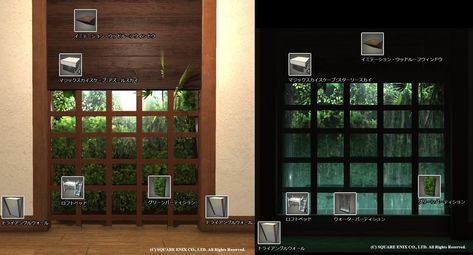 Ffxiv Window, Ffxiv Housing Break It Down, Ffxiv Interior Design, Ffxiv Apartment Design, Ffxiv Apartment Ideas, Ff14 Housing Ideas, Ffxiv Housing Ideas, Xiv Housing, Ffxiv Housing