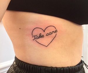 Take Care Tattoo Drake, Take Care Tattoo, Drake Tattoo Ideas, Tattoo Ideas Lyrics, Chicanas Tattoo, Red Heart Tattoos, Paris Tattoo, Heart Quote, Lizzie Hearts