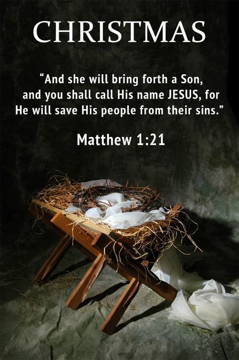 Matthew 1:21 A Savior Is Born, Matthew 1 21, Christmas Scripture, Christmas Bible Verses, Christmas Bible, Meaning Of Christmas, True Meaning Of Christmas, Christmas Jesus, Christmas Nativity Scene