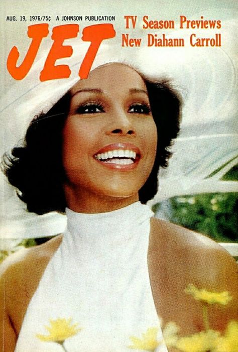 70s Jet Magazine, Jet Magazine 70s, Jet Magazine Covers Vintage, Diahann Carroll Style, Diahann Carroll 60s, Vintage Black Glamour 1970s, 70s Magazine Covers, Black Magazine Covers, Dianne Carroll