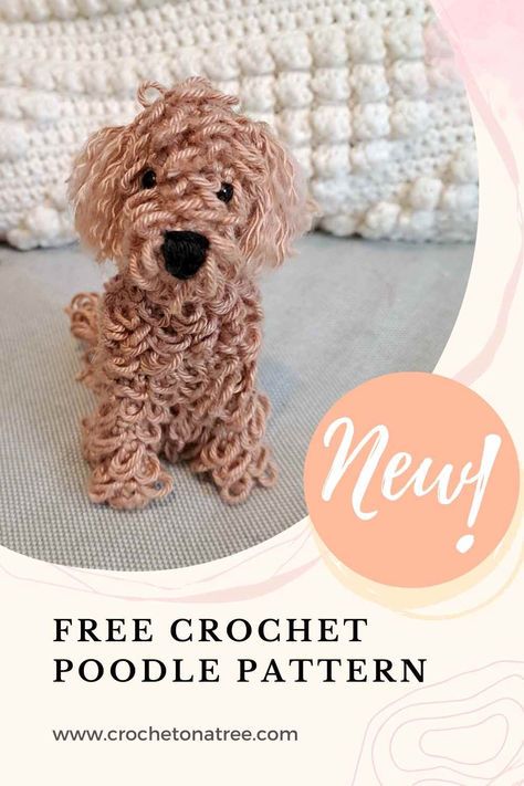 Get crafty with our new free crochet pattern and make your own adorable poodle plush! This easy-to-follow pattern is perfect for both beginners and experienced crocheters looking to create a cute and curly companion. With detailed instructions and helpful tips, you can craft a charming poodle that’s great as a gift or a fun addition to your crochet collection. Download the pattern now at www.crochetonatree.com and start your next crochet project today! Crochet Poodle Pattern, Crochet Poodle, Poodle Pattern, Animal Knitting Patterns, Crochet Collection, Crochet Ladies Tops, Tree Shop, Handmade Plush, Pattern Steps