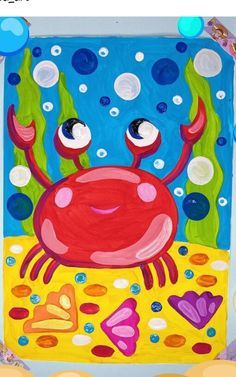 Elementary School Painting Ideas, Childrens Art Ideas, Drawing For Kids Easy Children, Built Different, Kids Canvas Art, Trying To Survive, Funny And Relatable, Kids Painting, Kids Art Class