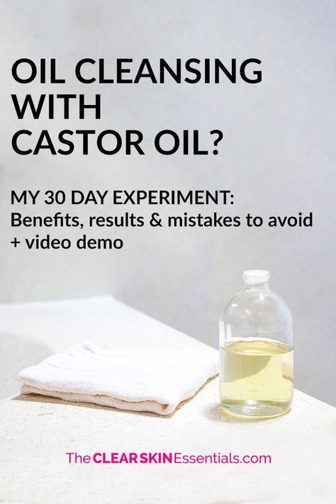 Castor Oil Cleanse, Face Recipes, Castor Oil For Face, Oil Face Cleanser, Combination Skin Face Wash, Apple Cider Vinegar For Skin, Cleanser For Combination Skin, Oil Cleansing Method, Pure Castor Oil