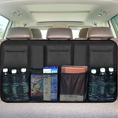 9 In-Car Organizers To Keep Your Family Tidy - A Girls Guide to Cars Suv Trunk Organization, Car Boot Organiser, Car Trunk Storage, Camping Accesorios, Wallpaper Luxury, Trunk Organizer, Backseat Car Organizer, Car Interior Storage, Car Trunk Organization