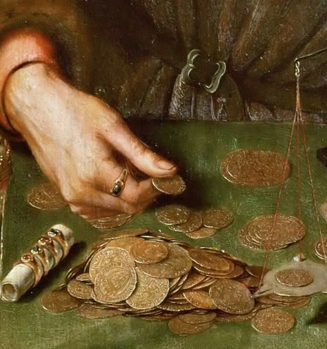 Quinten Metsys -- The Money Lender and his Wife Rennaissance Art Dark, Quentin Massys, Shrimply The Best, Modern Witchcraft, Money Lender, Pretty Paintings, Iphone Themes, Painting Details, Rennaissance Art