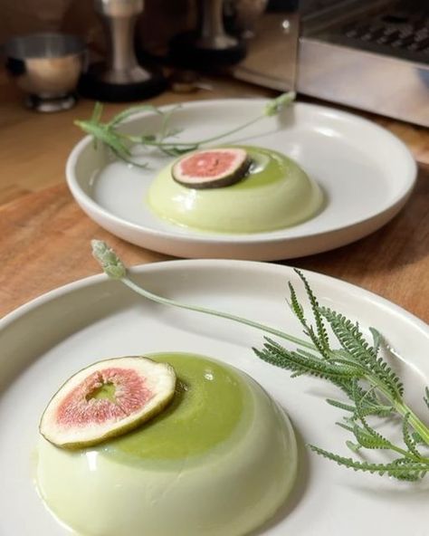 @leftburner on Instagram: "matcha panna cotta for my moms birthday" Pistachio Panna Cotta, Matcha Panna Cotta Recipe, Matcha Strawberry Desserts, Matcha Deserts Recipe, Matcha Panna Cotta, Japanese Matcha Dessert, Moms Birthday, Pastry Chef, Mom Birthday