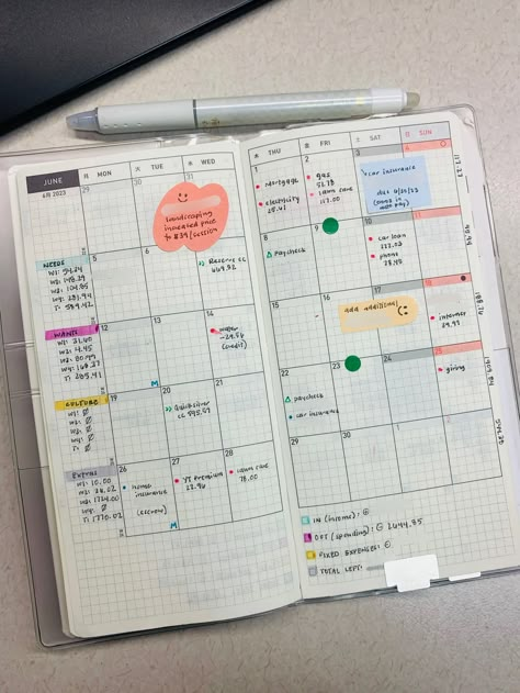 Finance Tracker using Hobonichi Weeks : r/hobonichi Hobonichi Weeks Finance, Hobonichi Weeks Tracker, Hobonichi Weeks Monthly Layout, Hobonichi Monthly Spread, Hobonichi Techo A6 Layouts, Hobonichi Cousin Weekly Layout, Hobonichi Weeks Setup, Hobonichi Weeks Layout Ideas, Notion Finance Template