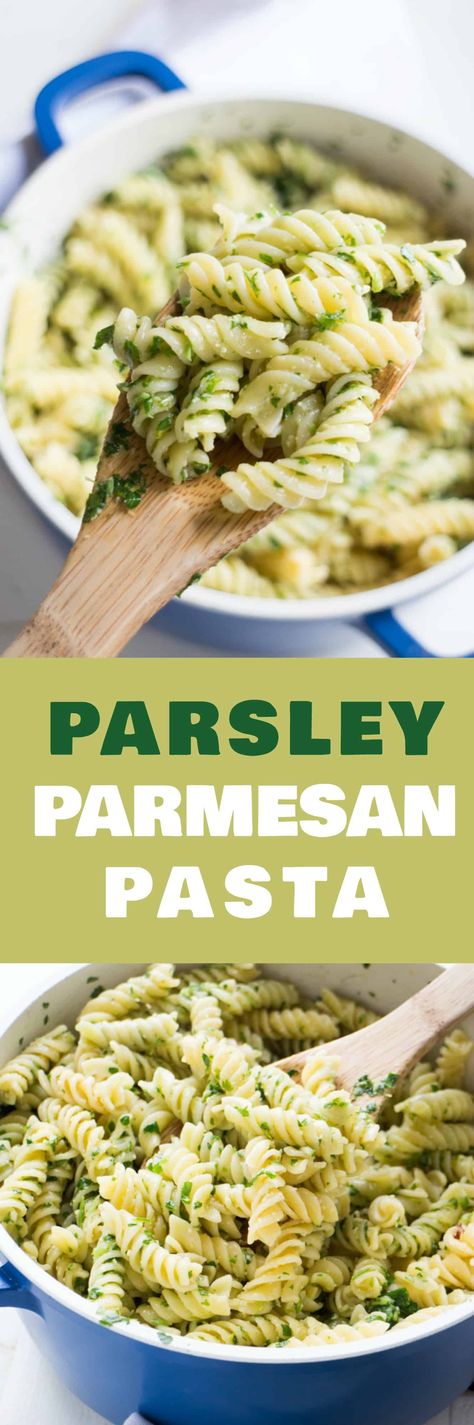 Parsley Pasta, Nut Free Pesto, Parsley Recipes, Healthy Pizza Recipes, Parmesan Pasta, Yummy Pasta Recipes, Fettuccine Alfredo, Healthy Pastas, Pesto Sauce