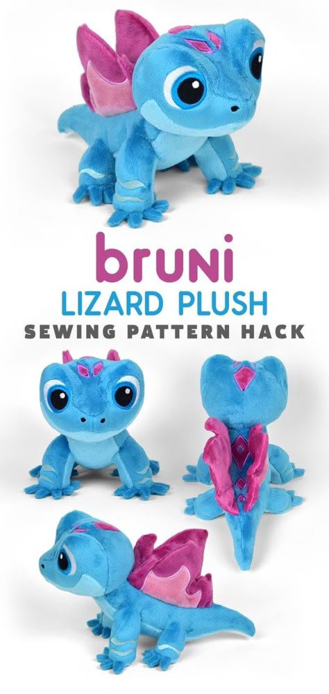 Lizard Plush, Choly Knight, Plushies Diy, Geeky Craft, Semi Realistic, Cute Sewing Projects, Pattern Hack, Pattern Maker, Animal Sewing Patterns