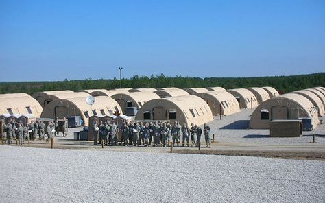 Alaska Turnkey Base Camps | Alaska Structures Military Army Camp, Military Camp, Alaska Camping, Usa Military, Military Barracks, Fabric Buildings, Us Military Bases, Military Housing, Army Base