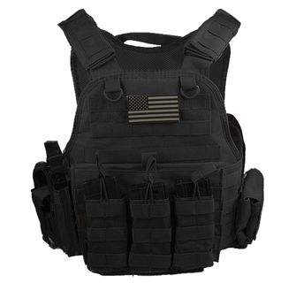 Rothco Tactical Black Operator Plate Carrier With Molle and (2) 10 x 12" Certified AR500 NIJ Compliant Plates Body Armor Plates, Tactical Armor, Tactical Wear, Armor Plate, Military Gear Tactical, Tac Gear, Police Gear, Steel Plates, Duty Gear