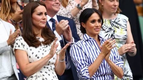 Meghan Markle and Kate Middleton make a stir at Wimbledon 2018 Tennis Tournament Outfit, Tournament Outfit, Tennis Party, Wimbledon Tennis, Kate And Meghan, Tennis Tournament, Hollywood Gossip, Tennis Tournaments, Tennis Elbow