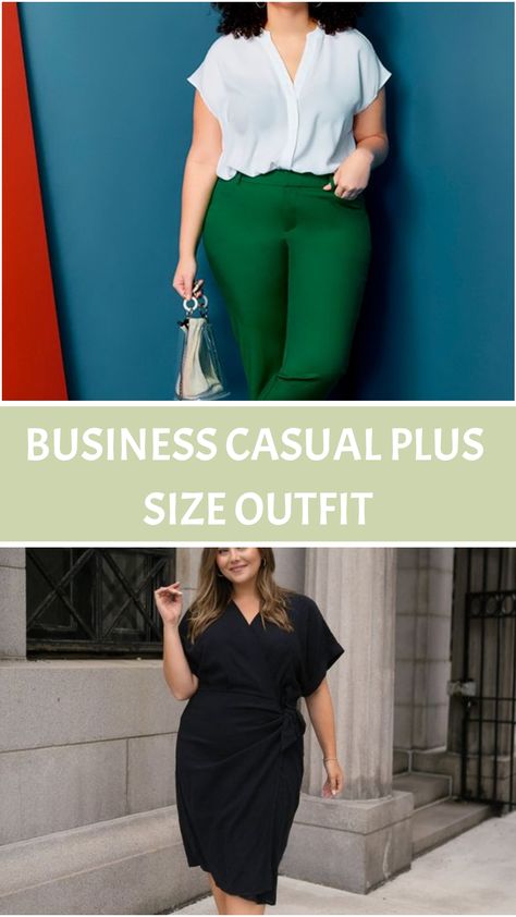 Business Casual Plus Size Outfit Plus Size Office Outfits Business Casual Work Clothes, Curvy Business Casual Outfits Plus Size, Business Casual Outfits For Women Summer Young Professional Curvy Woman, Plus Size Smart Casual Outfits, Business Casual Plus Size Outfits, Casual Business Attire For Women, Business Casual Plus Size, Fashionable Business Attire, Plus Size Outfit Ideas