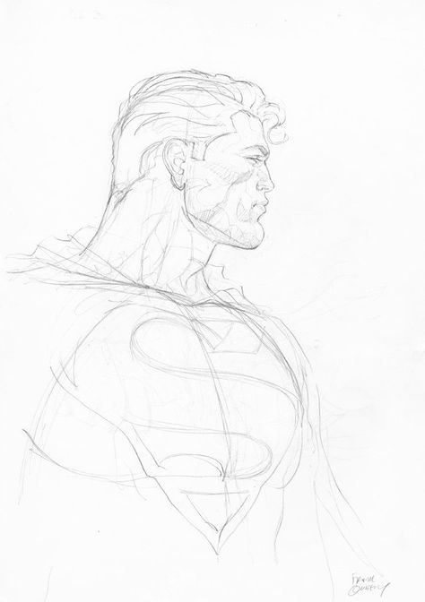 Frank Quitely Superman, The Boys Fanart Homelander, Frank Quitely Art, Kpop Character, Superman Sketch, 50s Men, Superhero Sketches, Superman Drawing, Iron Man Drawing