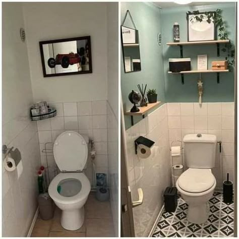 Mini Toilet, Toilet Room Decor, Small Toilet Room, Diy Bathroom Makeover, Bathroom Remodel Pictures, Small Toilet, Bathroom Tile Designs, Toilet Room, Toilet Design