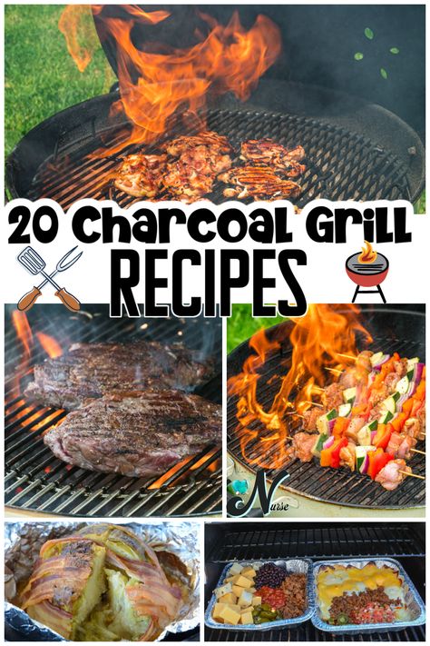 Discover the ultimate collection of charcoal grill recipes perfect for your next BBQ! From juicy burgers and tender ribs to smoky vegetables and unique desserts, our recipes will elevate your grilling game. Get inspired and fire up your charcoal grill to enjoy these delicious, smoky dishes that are sure to impress your family and friends. Happy grilling! Charcoal Grilling Recipes Ideas, Cooking On Charcoal Grill, Meat Grilling Recipes, Charcoal Grill Recipes Dinners, Grilled Meats Ideas, Grilling Recipes Charcoal, Best Charcoal Grill Recipes, Weber Charcoal Grill Recipes, For The Grill