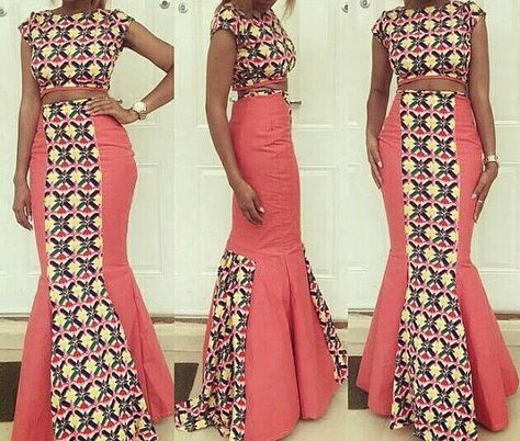 Crop top and skirt Ankara, Ankara two piece, African wedding, African clothing, African party, Womens crop top, Womens maxi skirt, maxi Ankara Skirt And Blouse Styles, Nigerian Style, African Chic, Trendy Ankara Styles, Ankara Long Gown Styles, Ankara Skirt And Blouse, Ankara Dress Styles, Style Africain, Dresses African