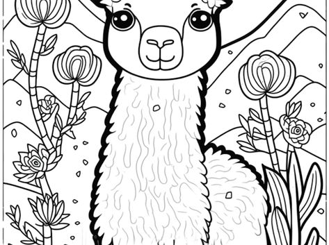 llama coloring page – Google Drive Llama Coloring Page Free Printable, Llama Coloring Page, Llama Llama Books, Happy Coloring Pages, Llama Drawing, Desert Artwork, Free Printables For Kids, Llama Arts, Grandparents Day Crafts