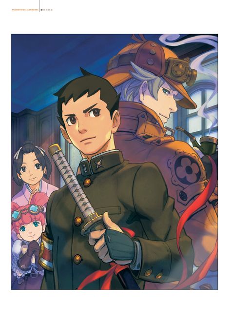 Ryunosuke Naruhodo, The Great Ace Attorney Chronicles, Ace Attorney Chronicles, The Great Ace Attorney, Great Ace Attorney, Apollo Justice, New Year Illustration, Professor Layton, Anniversary Art