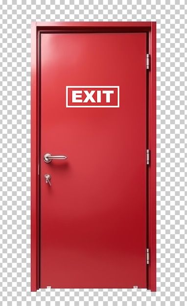 Red exit door isolated on transparent ba... | Premium Psd #Freepik #psd #exit-door #fire-escape #generative-ai #emergency-sign Fire Exit Door, Exit Door Aesthetic, Exit Sign Design, Back Rooms Creepy, Emergency Exit Door, Door Png, Door Texture, Fire Rated Doors, Fire Door