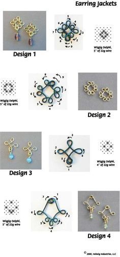 Bijoux Fil Aluminium, Jewerly Designs, Wire Jewelry Tutorial, Jewerly Making, Earring Jackets, Beaded Jewelry Designs, Diy Wire Jewelry, Making Earrings, Jewelry Making Tools