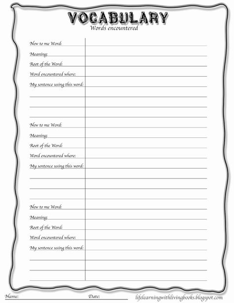 Blank Vocabulary Worksheet Template Beautiful Ms Word Personal Tasks to Do List Template | Chessmuseum Template Library Vocabulary Template, Study Guide Template, Vocabulary Notebook, About Blank, Vocabulary List, Life Learning, Vocabulary Practice, Good Vocabulary, Word Definitions