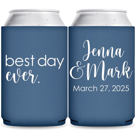 Wedding Can Coolers Personalized Wedding Favors for Guests in Bulk Beer Holders for Wedding Party Gift Bag Best Day Ever Bridal Party Favors Unique Wedding Souvenirs, Wedding Party Gift Bags, Bridal Party Favors, Beer Holders, Custom Wedding Favours, Wedding Party Gift, Personalized Wedding Favors, Wedding Souvenirs, Wedding Favors For Guests