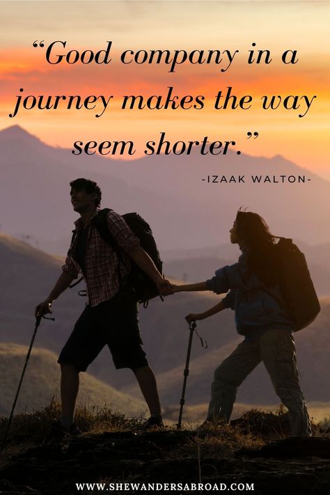 The best hiking quotes and hiking captions for Instagram. Including inspirational hiking quotes, short hiking Instagram captions, funny hiking quotes and more! | Adventure hiking quotes | Short hiking quotes for Instagram | Couple hiking quotes | Best travel quotes | Mountain hiking quotes | Family hiking quotes | Hiking with friends quotes | Love hiking quotes | Funny hiking captions for Instagram | Cute hiking captions | Clever hiking captions | Hiking puns | Witty hiking captions Hiking Funny Humor, Quotes About Hiking With Friends, Hiking Couple Quotes, Friends Quotes Love, Hiking Puns, Captions For Instagram Cute, Funny Hiking Quotes, Anniversary Quotes For Husband, Quotes She