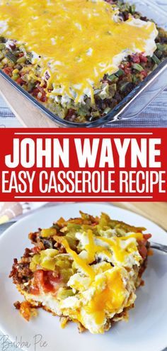 John Wayne Casserole Recipe, John Wayne Casserole, Ground Beef Casserole Recipes, Beef Casserole Recipes, Dinner With Ground Beef, Ground Beef Casserole, Taco Meat, Beef Casserole, Easy Casserole Recipes