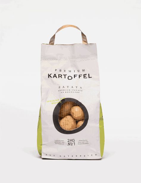 MPREIS Don Patata - Packaging on Behance Vegetable Packaging Ideas, Potato Packaging, Vegetables Packaging, Vegetable Packaging, Museum Logo, Organic Packaging, Perfect Pantry, Gold Potatoes, Fruit Packaging