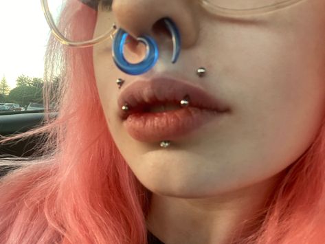 Angel Fangs Piercing With Snake Bites, Angel Fang Piercing, Fang Piercing, Angel Fangs Piercing, Angel Fangs, Angel Bites Piercing, Angel Bites, Oral Piercings, Body Modification Piercings