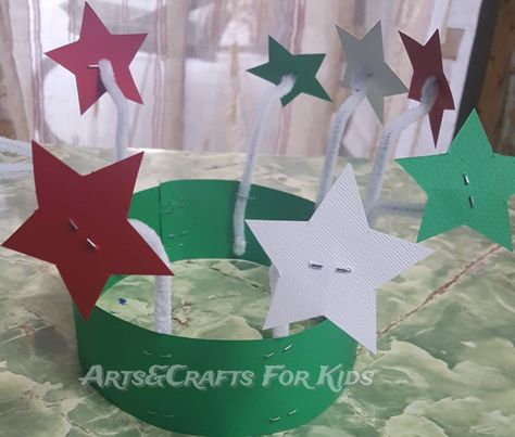 Three colors. Head-band. Stars. Lebanese Independence Day, Independence Day Craft Ideas, Head Band, Arts And Crafts For Kids, Three Color, Flower Crafts, Independence Day, Crafts For Kids, Preschool