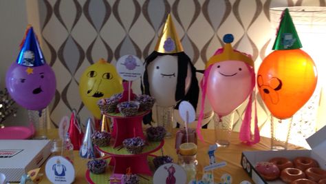 Cartoon Birthday Party Themes, Adventure Time Balloons, Adventure Time Birthday Decorations, Adventure Time Baby Shower Ideas, Adventure Time Birthday Party Ideas, Adventure Time Theme Party, Adventure Time Party Ideas, Adventure Time Stuff, Adventure Time Party