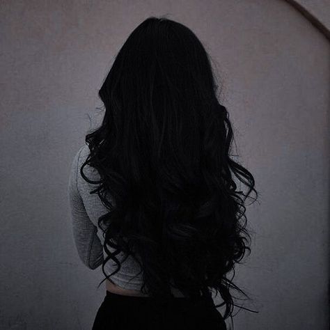 Black Wavy Hair, Black Hair Aesthetic, Blue Black Hair, Jet Black Hair, Hair Aesthetic, Long Dark Hair, Long Black Hair, Dream Hair, Aesthetic Hair