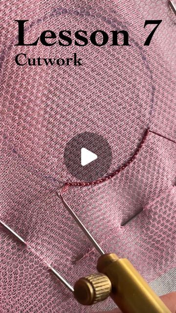 Embroidery Designer on Instagram: "Lesson 7: Cutwork
Full Tutorial on YouTube✨Link in Bio⁣⁣⁣
⁣⁣⁣
⁣⁣⁣
.⁣⁣⁣
.⁣⁣⁣
.⁣⁣⁣
⁣⁣
#tambourhook #lunéville #embroidery #embroiderytutorial #learnembroidery #embroideryart #chainstitch #satisfying #stitch #asmr #sew #crochet #craft #thread #sequins #sequinsembroidery #textiles #london #uk #beadembroidery #embellishment #beadwork #couture #tutorial #rhinestones #bordado #crossstitch #british" Tambour Beading Tutorial, Beadwork Embroidery Tutorial, Sequins Embroidery Tutorial, Couture Embroidery Techniques, Tambour Beading, Beadwork Embroidery, Bead Embroidery Tutorial, Couture Embroidery, Learn Embroidery