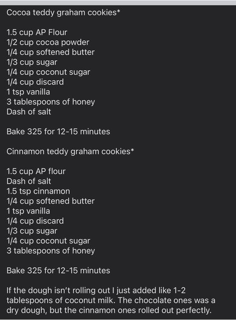 Sourdough Teddy Grahams, Graham Cookies, Teddy Grahams, Baking With Honey, Coconut Sugar, Cocoa Powder, Coconut Milk, Sweet Treats, Cocoa