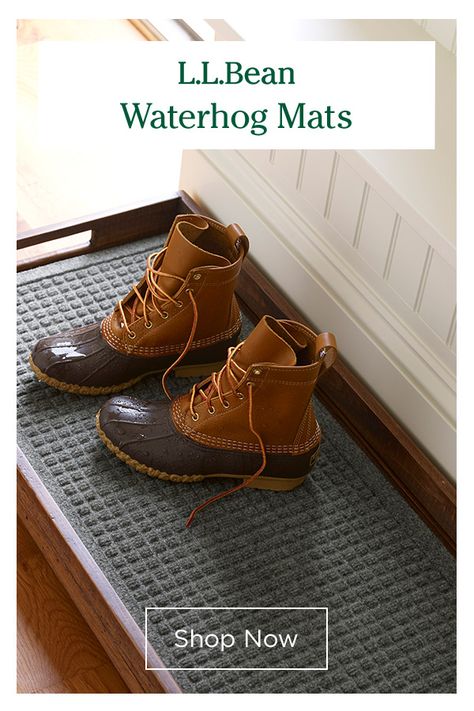 Deans Office, Closed In Porch, Mudroom Addition, Waterhog Mat, Moccasins Outfit, Floating Globe, Mudroom Flooring, Freeport Maine, Outside Fall Decor