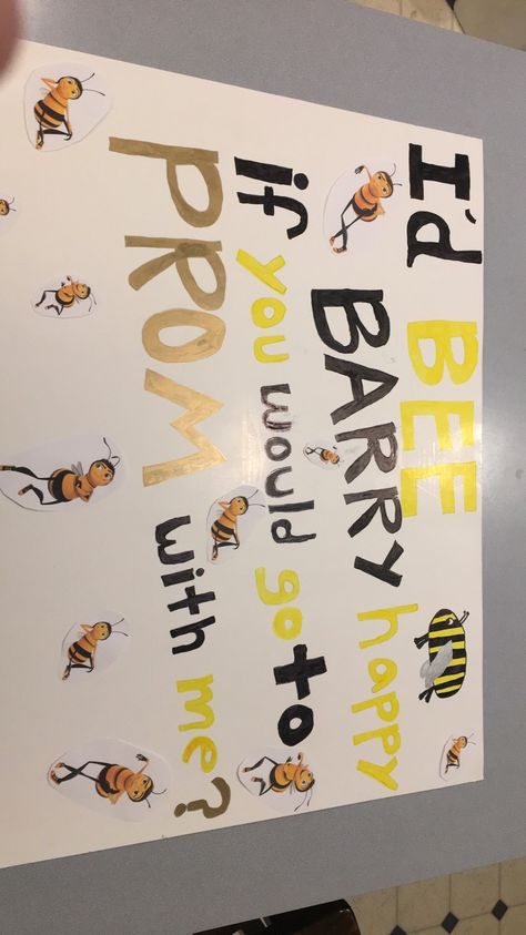 Bee Promposal, Sadie's Proposal, Proposal Signs, Sadie Proposals Ideas, Dance Asks, Formal Proposal, Sadies Proposal, Formal Proposals, Dance Proposals