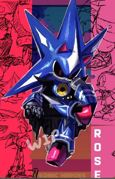 Metal Sonic Drawing, Neo Metal Sonic Wallpaper, Neo Metal Sonic Pfp, Neo Metal Sonic Icon, Sonic And Metal Sonic, Sonic Expressions, Neo Metal Sonic Fanart, Metal Overlord Sonic, Metal Sonic Icon