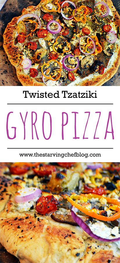 Gyro Pizza, Gourmet Pizza Recipes, Chicken Gyro Recipe, Greek Pizza, Chicken Gyro, Meat Pizza, Gyro Recipe, Calzone Pizza, Fresh Cucumber