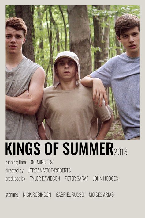 The Kings Of Summer Poster, Kings Of Summer Movie, 2024 Movies, The Kings Of Summer, Album Prints, Summer Movies, Ferris Bueller, Summer Movie, Summer Poster