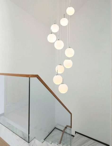 Stair Lighting Pendant, Staircase Chandelier Modern, Stairway Chandelier, Light Staircase, Staircase Pendant Lighting, Long Pendant Lights, Entry Chandelier, Chandelier Restaurant, Hall Lamps