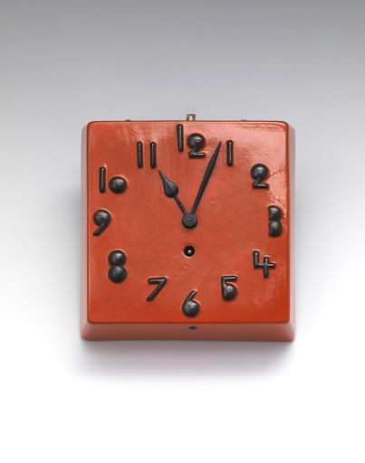 Wall clock - Margarete Heymann-Loebenstein (later Marks) and Haël Workshops for Artistic Ceramics — Google Arts & Culture Orange Glaze, Jewish Museum, Jewish Women, Women Artists, Square Wall Clock, Ceramics Projects, Clock Face, Art Google, Round Corner