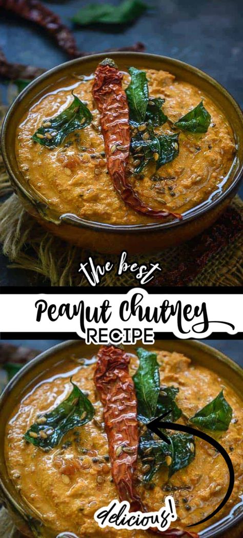 Andhra Food Recipes, Chettinad Recipes, Peanut Chutney Recipe, Chutney Sauce, Chutney Varieties, Cooking Receipe, Indian Chutney Recipes, Andhra Recipes, Peanut Chutney