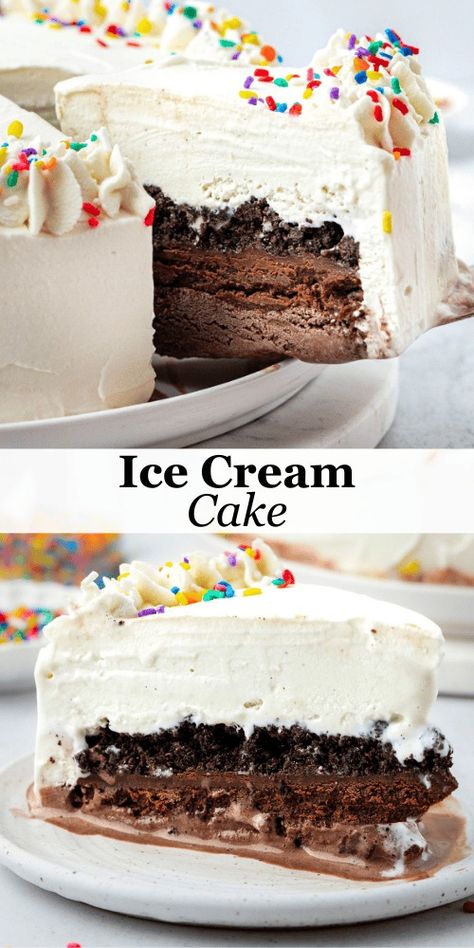 This homemade ice cream cake recipe is a keeper! I've made this recipe more times than I can count, mastering all the tricks to avoid issues like melting, cracking or uneven layers. When you follow my step-by-step guide, you'll be shocked at how easy it is to make your own ice cream cake that always wows a crowd! M&m Ice Cream Cake, Ice Cream Cakes Homemade, Icecreamcake Homemade, Homemade Ice Cream Cake Recipe, Ice Cream Cake Recipes, Ice Cream Cake Recipe Homemade, Snickers Ice Cream Cake, M&m Ice Cream, Dq Ice Cream Cake