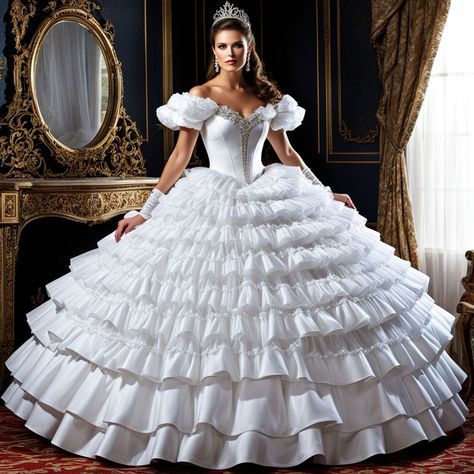 A princess with the largest poofiest gigantic dress with a l... by SYNCERE NELSON - Playground Dream Daughter, Princess Dance, Big Wedding Dresses, Fashion Fantasy, Hoop Skirt, Barbie Gowns, Pipe Dream, Historical Dresses, Dreamy Wedding