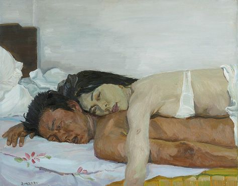 Liu Xiaodong, Art Amour, Bel Art, Kunst Inspiration, Arte Inspo, The Lovers, Ap Art, Romantic Art, Figure Painting