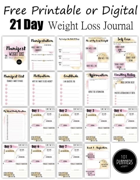 Fasting Journal Free Printable, Free Printable Manifestation Journal, Bariatric Journal Free Printable, Free Manifestation Journal Template, Motivation Topics, Wellness Journal Template, Fitness Journal Template, Manifestation Journal Template, Weight Journal