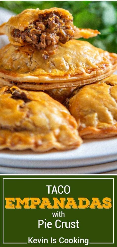 Empanadas With Pie Crust, Pie Crust Video, Taco Empanadas, Dessert Empanadas Recipe, Potato Empanadas, Easy Empanadas Recipe, Pumpkin Empanadas, Beef Empanadas Recipe, Empanada Dough